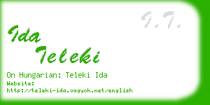 ida teleki business card